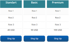 simple pricing template