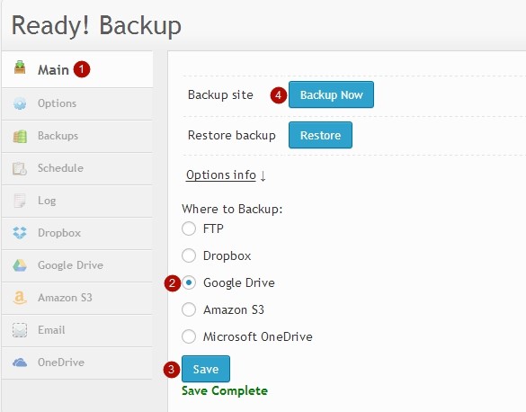 Backup WordPress to Google Drive